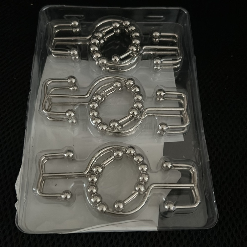 TitanKer Silver Shower Curtain Hooks